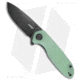 Kubey Belus Folding Knife, 2.95in, AUS-10, Drop Point Blade, G10 Jade Handle, Black/Jade, 7.10in, BHQ-192555