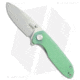Kubey Belus Folding Knife, 2.95in, AUS-10, Drop Point Blade, G10 Jade Handle, Gray/Jade, 7.10in, BHQ-192558