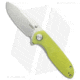 Kubey Belus Folding Knife, 2.95in, AUS-10, Drop Point Blade, G10 Yellow Handle, Gray/Yellow, 7.10in, BHQ-192556