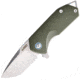 Kubey EDC Linerlock Green Folding Knife, 2.75 sand blast finish D2 tool steel tanto blade, Green G10 handle, KU203B