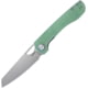 Kubey Elang Folding Knife, 5in Closed, 4in Black Bead Blast AUS-10A Stainless Sheepsfoot Blade, Jade G10 Handle, KU365C