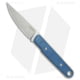 Kubey Fixie Fixed Blade Knife, 3.11in, Sandvik 14C28N, Drop Point Blade, Micarta Blue Handle, Gray/Blue, 6.97in, BHQ-195206