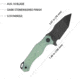 Kubey Golf EDC Fixed Blade Jade