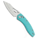 Kubey Knives Kubey Knives Caiman Crossbar Lock Knife Tiffany Blue G-10 3.2" Satin, Blue, San Mai M2, adult, BHQ-225282