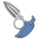 Kubey Knives Kubey Knives Cavy Fixed Blade Push Dagger Knife Blue G-10 2.25" Stonewash, Blue, Sandvik 14C28N, adult, BHQ-210960