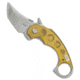 Kubey Knives Kubey Knives Jaw Tanto Liner Lock Knife Ultem 2.5" SW, Yellow, 14C28N, adult, BHQ-218968