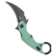 Kubey Knives Kubey Knives Rogue Liner Lock Karambit Knife Jade G-10 2.9" Black SW, Jade, Sandvik 14C28N, adult, BHQ-209105
