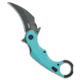 Kubey Knives Kubey Knives Rogue Liner Lock Karambit Knife Tiffany Blue G-10 2.9" Black SW, Blue, Sandvik 14C28N, adult, BHQ-209104