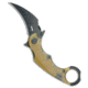 Kubey Knives Kubey Knives Rogue Liner Lock Karambit Knife Ultem 2.9" Black SW, Yellow, Sandvik 14C28N, adult, BHQ-209106