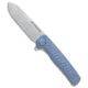 Kubey Knives Kubey Knives Steelhead Liner Lock Knife Blue Stonewash Titanium 3.2" Satin, Blue, Bohler M390, adult, BHQ-214249