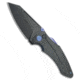 Kubey Knives Kubey Knives Sumo Button Lock Knife Black SW Ti/Blue Accents 3.2" Black SW, Black, CPM 20CV, adult, BHQ-211094