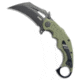 Kubey Knives Kubey Knives Wrath Liner Lock Karambit Knife OD Green G-10 2.7" Black SW, OD Green, Sandvik 14C28N, adult, BHQ-206200