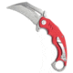 Kubey Knives Kubey Knives Wrath Liner Lock Karambit Knife Red G-10 2.7" Bead Blast, Red, Sandvik 14C28N, adult, BHQ-200587