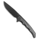 Kubey Knives Kubey Knives Zazoo Frame Lock Knife Black DLC Titanium 3.7" Black DLC, Black, Bohler M390, adult, BHQ-225486