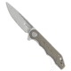 Kubey Knives Kubey Mizo Liner Lock Knife Khaki G-10 3.2" Bead Blast 14C28N, Tan, 14C28N, adult, BHQ-225111