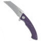 Kubey Anteater Folding Knife, 3.43in, 14C28N, Hawkbill Blade, G-10, Purple Handle, Purple/Gray, 8.03 inch, BHQ-222803