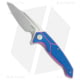 Kubey RBC-1 Outdoor Folding Knife, 3.46in, Sandvik 14C28N, Drop Point Blade, G10 Blue/Pink Handle, Gray/Blue/Pink, 8.27in, BHQ-200442