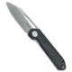 Kubey Kubey Royal Liner Lock Knife Black G-10 3" Stonewash 14C28N, Black, Sandvik 14C28N, adult, BHQ-211070
