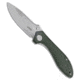 Kubey Ruckus Folding Knife, 3.31in, AUS 10A, Drop Point Blade, Micarta, Green Handle, Green/Dark Gray, 8.03 inch, BHQ-221762