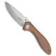 Kubey Ruckus Folding Knife, 3.31in, AUS 10A, Drop Point Blade, Micarta, Tan Handle, Tan/Dark Gray, 8.03 inch, BHQ-221826