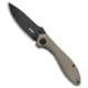Kubey Ruckus Folding Knife, 3.31in, AUS 10A, Drop Point Blade, G-10, Tan Handle, Tan/Black, 8.03 inch, BHQ-221760