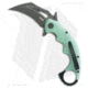 Kubey Mini Wrath Folding Knife, 2.44in, Sandvik 14C28N, Hawkbill Blade, G10 Jade Handle, Black/Jade, 6.89in, BHQ-203234