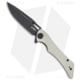 Kubey Raven Folding Knife, 3.54in, AUS-10, Drop Point Blade, G10 White Handle, Black/White, 8.15in, BHQ-192536
