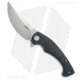 Kubey Scimitar Folding Knife, 3.50in, AUS-10, Trailing Point Blade, G10 Black Handle, Gray/Black, 8.00in, BHQ-194541