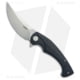 Kubey Scimitar Folding Knife, 3.50in, Sandvik 14C28N, Trailing Point Blade, G10 Black Handle, Black/Black, 8.00in, BHQ-199557