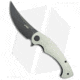 Kubey Scimitar Folding Knife, 3.50in, Sandvik 14C28N, Trailing Point Blade, G10 White Handle, Black/White, 8.00in, BHQ-194540
