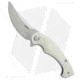 Kubey Scimitar Folding Knife, 3.50in, Sandvik 14C28N, Trailing Point Blade, G10 White Handle, Gray/White, 8.00in, BHQ-194539