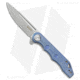 Kubey Tiguass Mizo Folding Knife, 3.15in, AUS-10, Drop Point Blade, Micarta Blue Handle, Gray/Blue, 7.20in, BHQ-194551