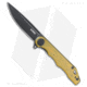 Kubey Tiguass Mizo Folding Knife, 3.15in, AUS-10, Drop Point Blade, Ultem Yellow Handle, Black/Yellow, 7.20in, BHQ-194550