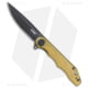 Kubey Tiguass Mizo Folding Knife, 3.15in, AUS-10, Drop Point Blade, Ultem Yellow Handle, Black/Yellow, 7.20in, BHQ-194550