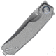 Kunwu Knives Mini TAO Folding Knife, 3.25in Closed, 2.25in Satin Elmax Steel Blade, Gray Titanium Handle, K703S