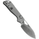 Kunwu Knives Pulsar Texture Ti Elmax Folding Knife, 3.3in Satin Elmax Steel Blade, Gray Titanium Handle, X705T-1