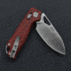 Kunwu Knives Pulsar XT Lock Red G-Mascus Folding Knife, 4.5in Closed, 3.25in Satin Elmax Steel Blade, Red G10 G-Mascus Handle, X705A1