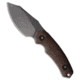 Kunwu Kunwu Knives Stiffy D Fixed Blade Knife Brown Burlap Micarta 3.5" DLC, Brown, Vanadis 4 Extra, adult, BHQ-222314