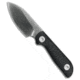 Kunwu Kunwu Knives Stiffy P Fixed Blade Knife Black Micarta 3" Satin, Black, Vanadis 8, adult, BHQ-218579