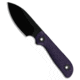 Kunwu Kunwu Knives Stiffy P Fixed Blade Knife Purple G-10 3" Black DLC, Purple, Vanadis 8, adult, BHQ-218581