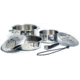 Kuuma Products 7-Piece Stainless Steel Nesting Cookware Set - Induction Compatible - Oven Safe 57040