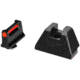L2D Combat Co-Witness/Suppressor Height Fiber Optic Sight Set, Glock 9mm/.40S&amp;W/.357 SIG Except G43, Black, LD-S-FOS-S