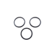 L2D Combat Thread Protector Retainer Lo-Pro O-Rings, 3-Pack, Black, LD-P-O-BBL