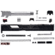 L2D Combat Tyton Assembly Threaded Pistol Slide for Glock 19/19X/45 Gen 5 , RMR Ready, Black/Stainless, LD-CU-T-195-FT-BLK-SS