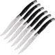 Laguiole LA TOUR 6 pc Steak Knife Set Black