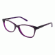 LAmy Adelle Single Vision Prescription Eyeglasses - Frame EGGPLANT, Size 52/15mm LYADELLE01