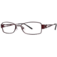 LAmy Adrienne Progressive Prescription Eyeglasses - Frame Burgundy/Red, Size 52/17mm LYADRIENNE02