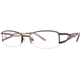 LAmy Brigitte Progressive Prescription Eyeglasses - Frame Brown/Green, Size 53/18mm LYBRIGITTE01