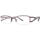 LAmy Brigitte Progressive Prescription Eyeglasses - Frame Burgundy/Purple, Size 53/18mm LYBRIGITTE02