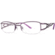 LAmy Brigitte Progressive Prescription Eyeglasses - Frame Purple/Lilac, Size 53/18mm LYBRIGITTE03